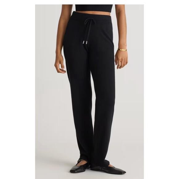 Quince Women's Mongolian Cashmere Straight Leg Pant in Black Size XL #83 - Picture 5 of 5